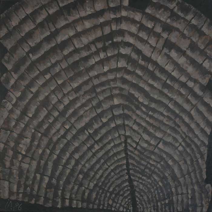 HEAD OF WODDEN BEAM XXII - Oil/Canvas (65x65) 1986