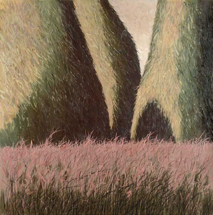 HAYSTACKS I - Oil/Canvas (72x72) 1988