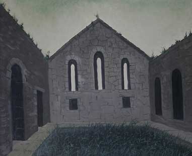 GHELATI CHURCH (GRUZIA) - Oil/Canvas (49x61) 1990