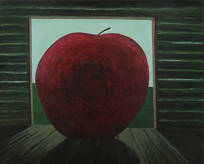 APPLE IN SHED - Oil/Canvas (65x81) 1991