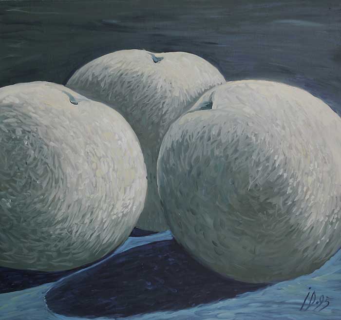 THREE APPLES - Oil/Canvas (60x65) 1995