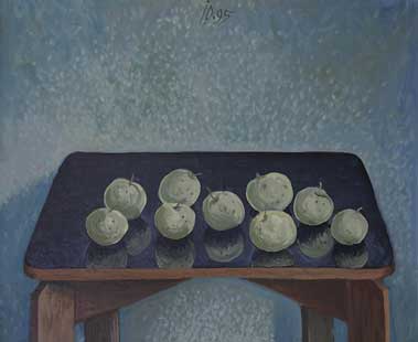 NINE APPLES - Oil/Canvas (46x55) 1995