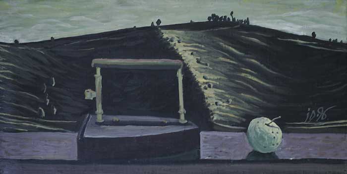LANDSCAPE WITH TICLAZAU - Oil/Canvas (25x50) 1996