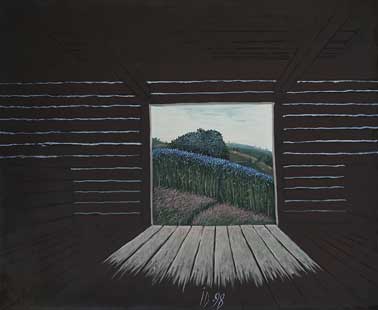 LINUM FIELD IN SHED - Oil/Canvas (81x100) 1998
