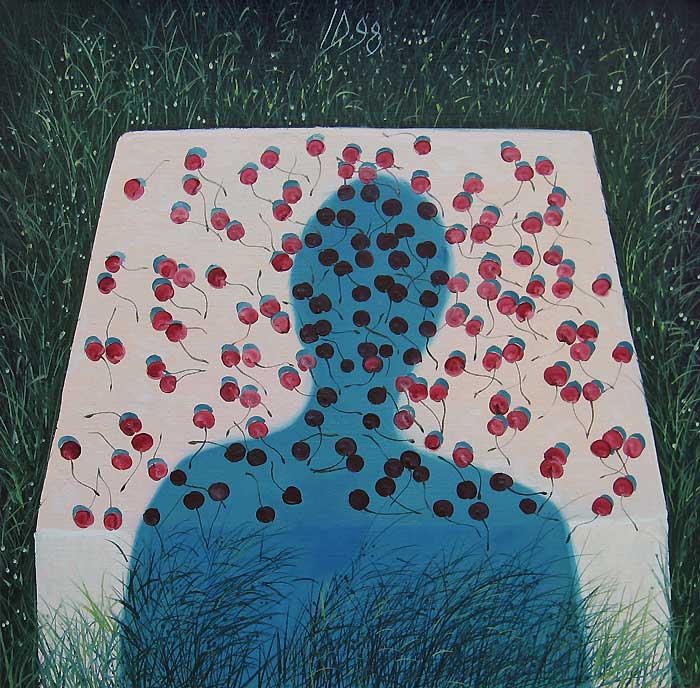 CHERRIES XI - Oil/Canvas (65x65) 1998